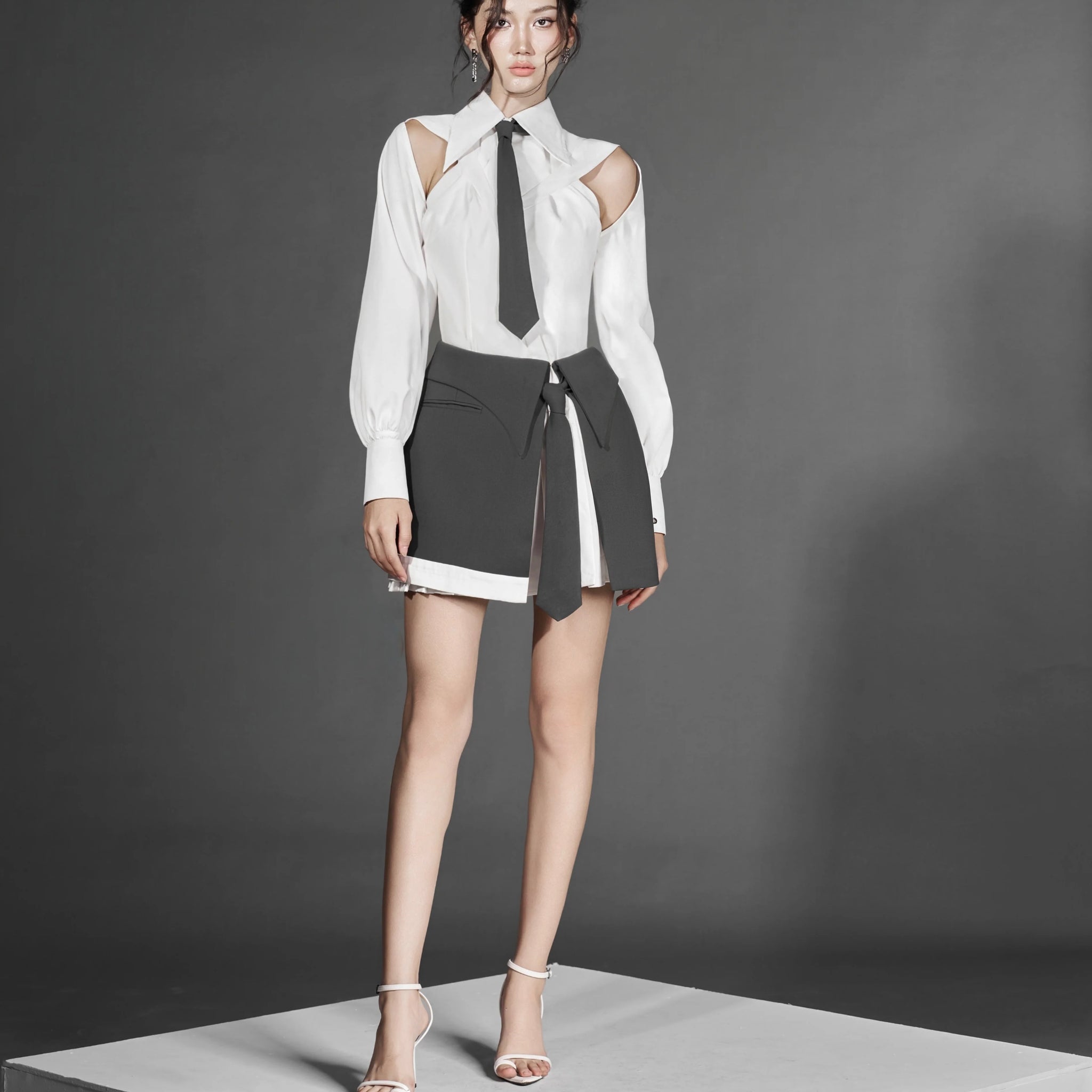 W Stu Long-Sleeve Shirt x Tie G-Belt