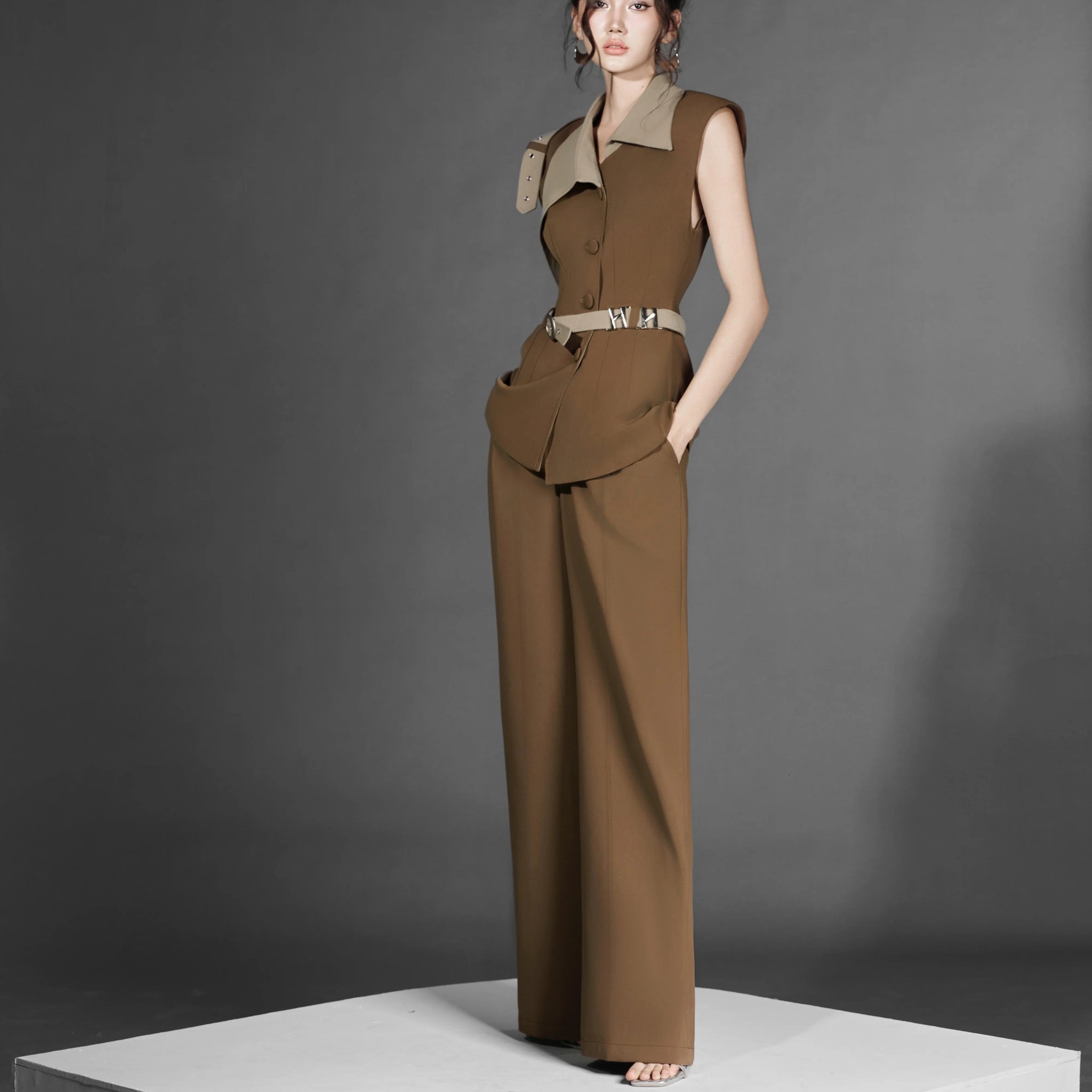 Collar-Belt C/B Vest Dress x Z to C/B Pants