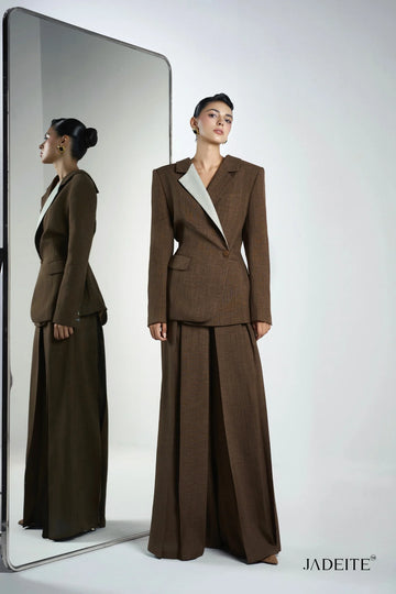 2-side Earth Brown Vest & Van Earth Brown Pants
