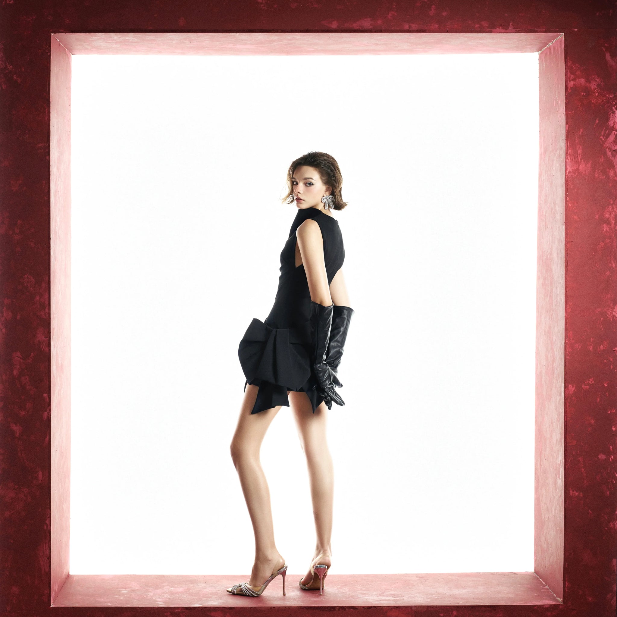 Mia B Draped Dress