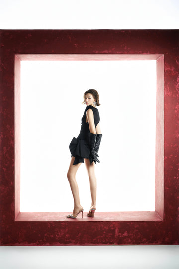 Mia B Draped Dress