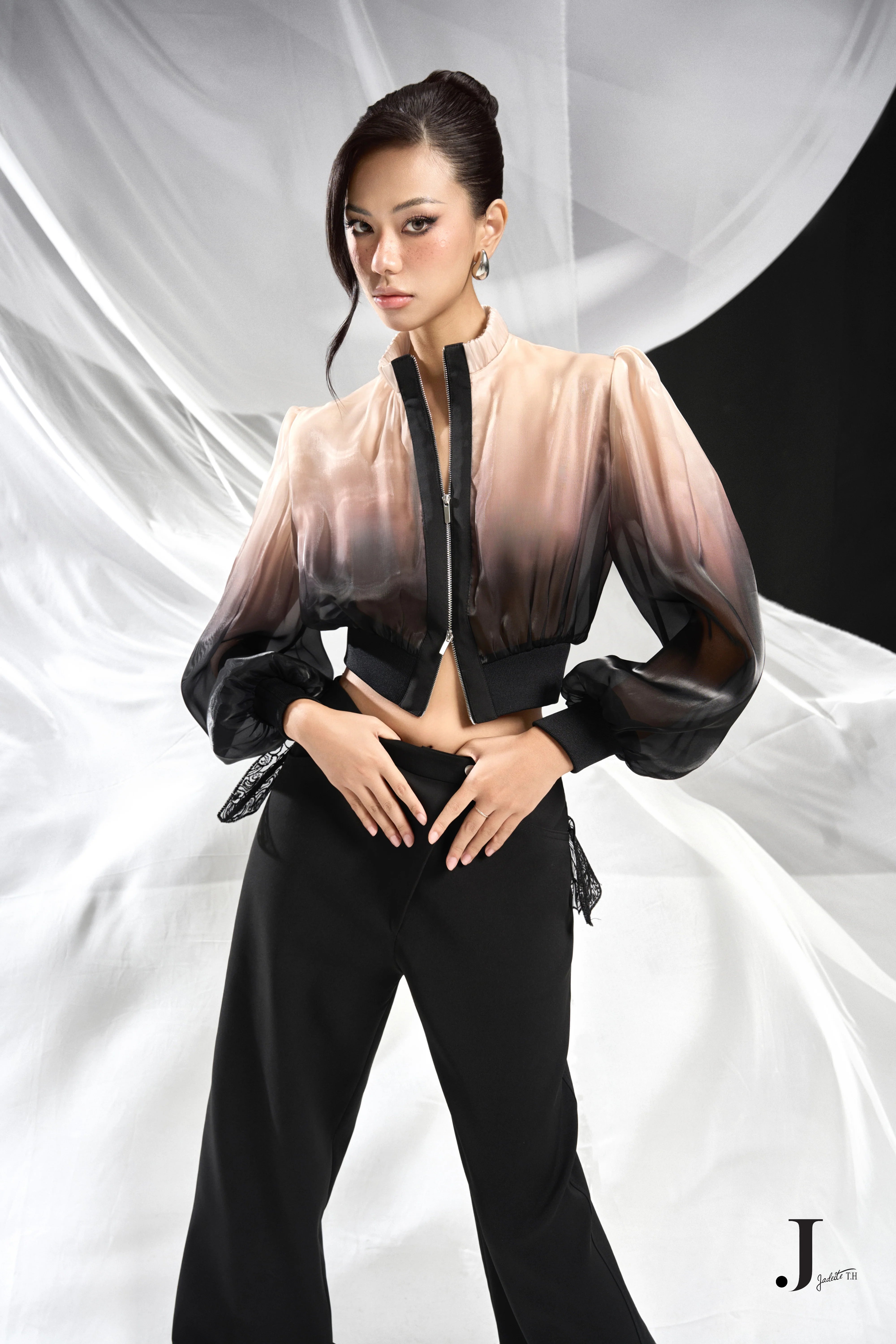 Vector Crop-Bomber x Zen Wings Pants