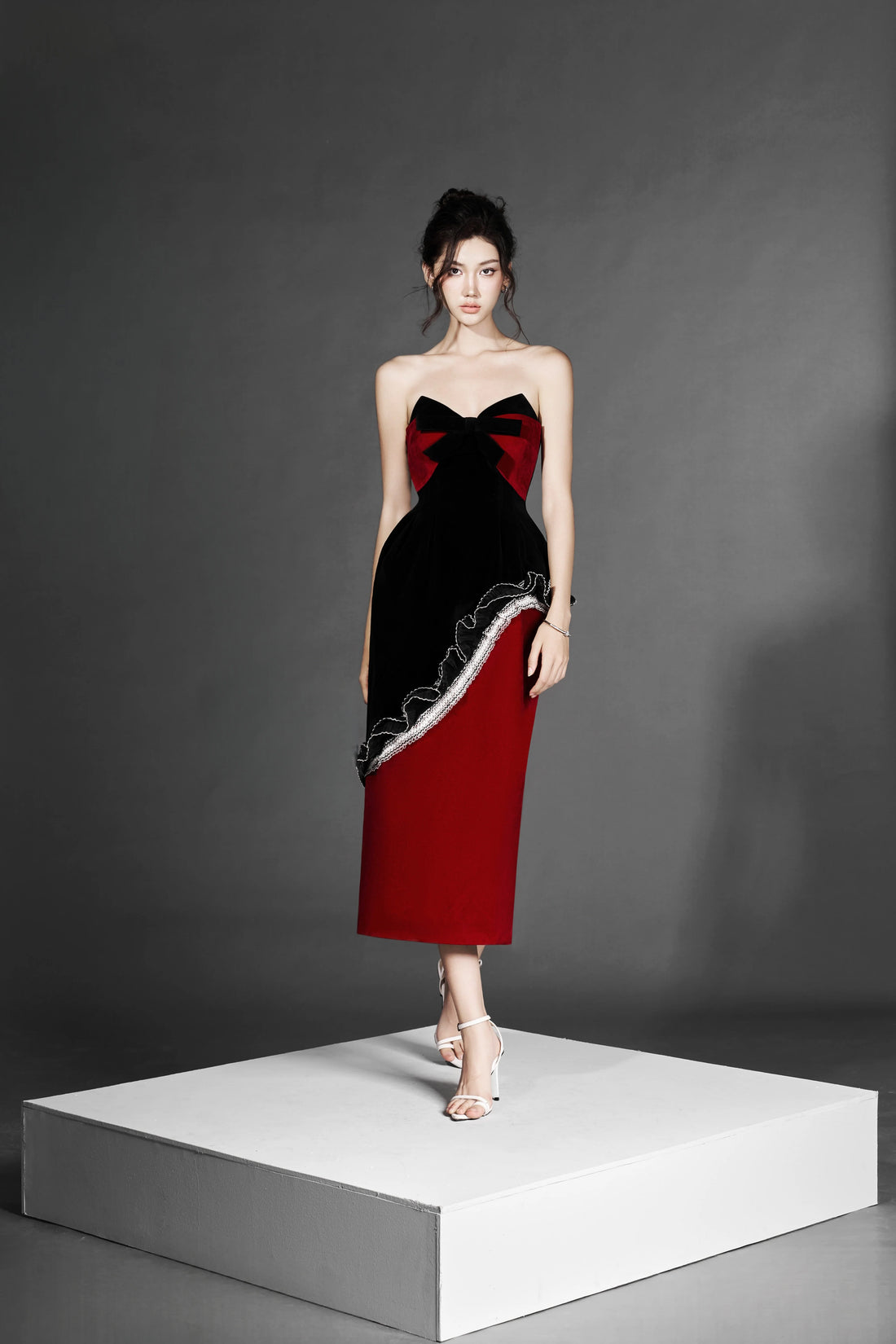 Valentine Dress White and Red