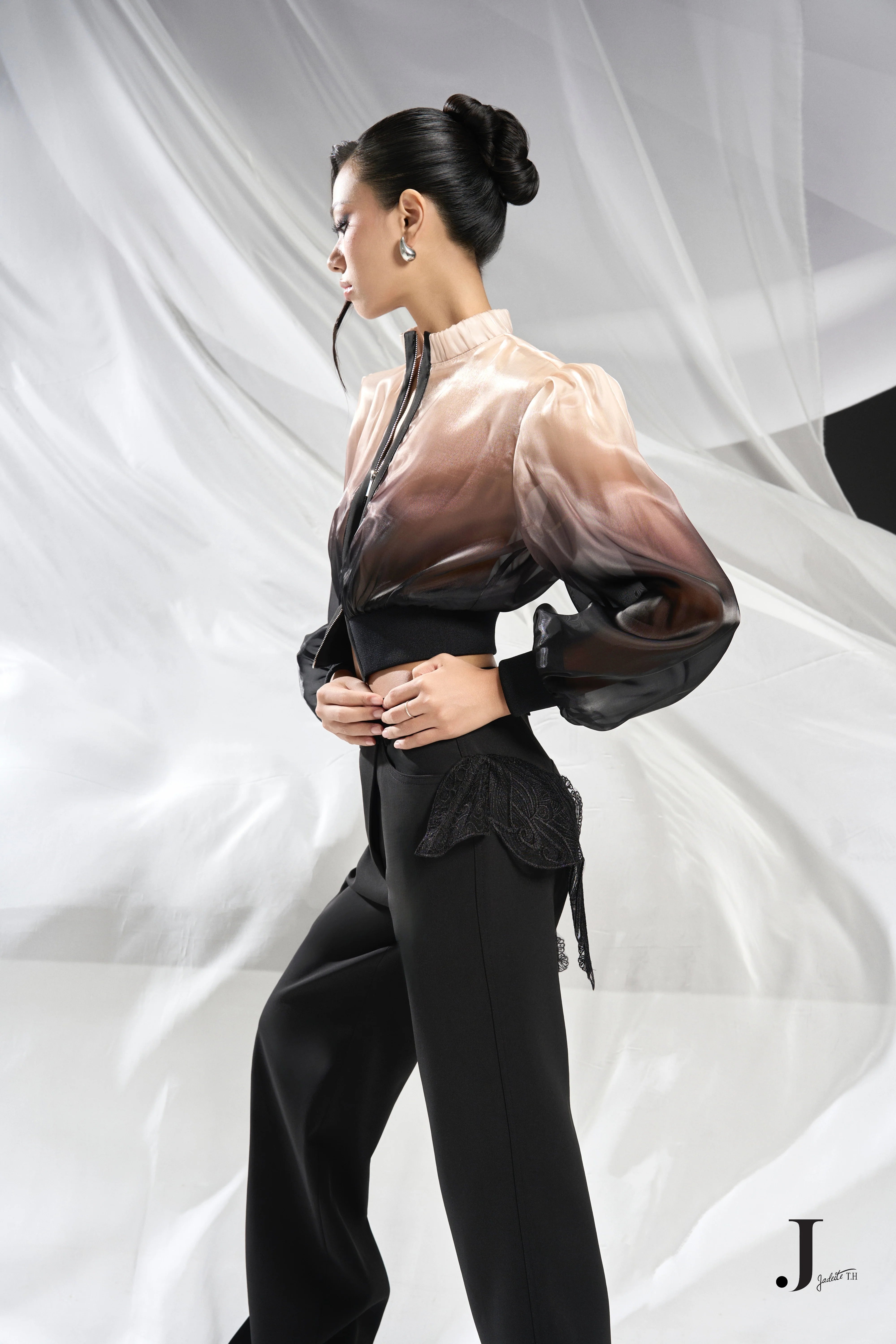Vector Crop-Bomber x Zen Wings Pants