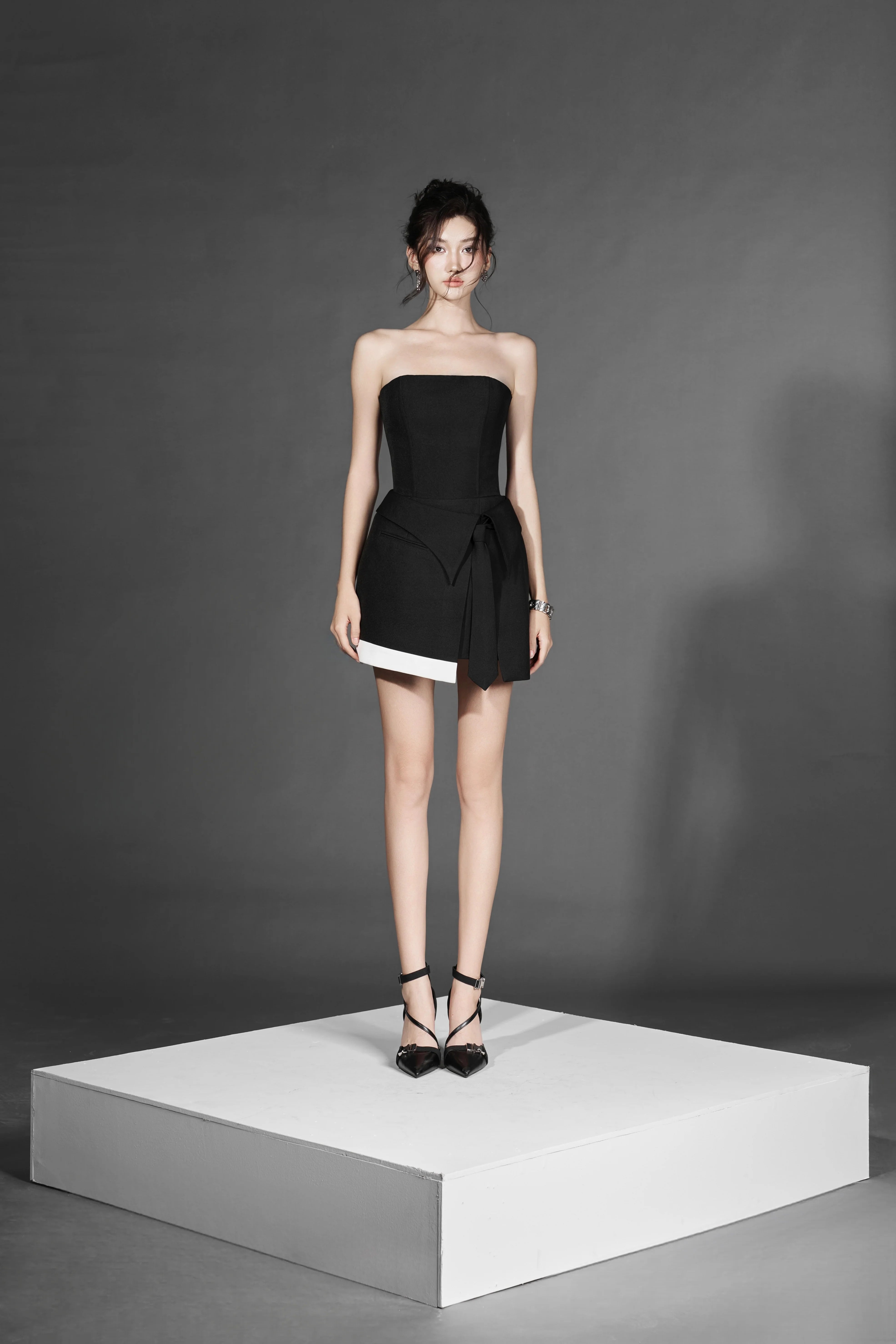 B-Boy Zen Crop Vest x B-Girl Strapless Dress x Tie B-Belt
