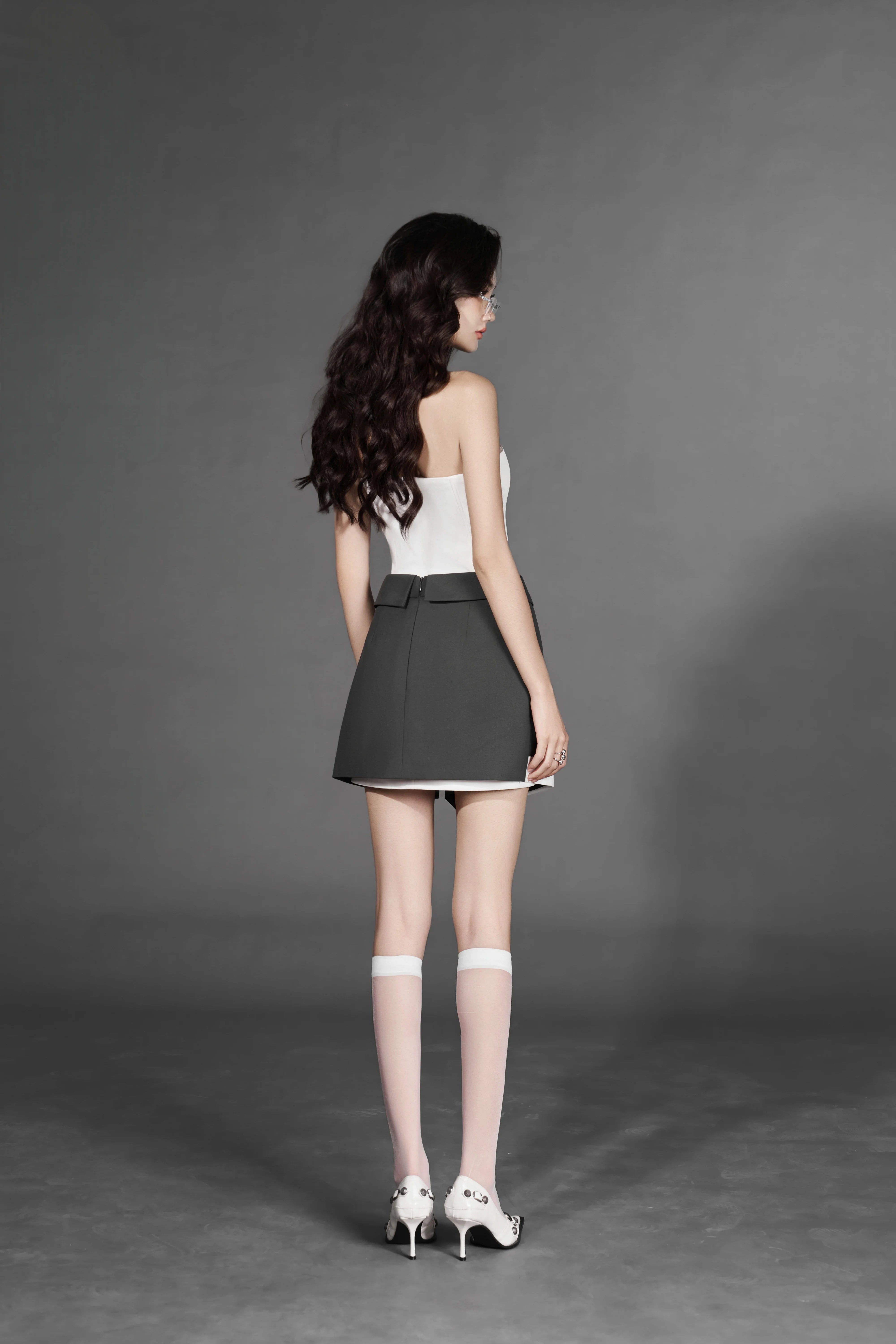G-Boy Crop Vest x W-Girl Strapless Dress x Tie G-Belt